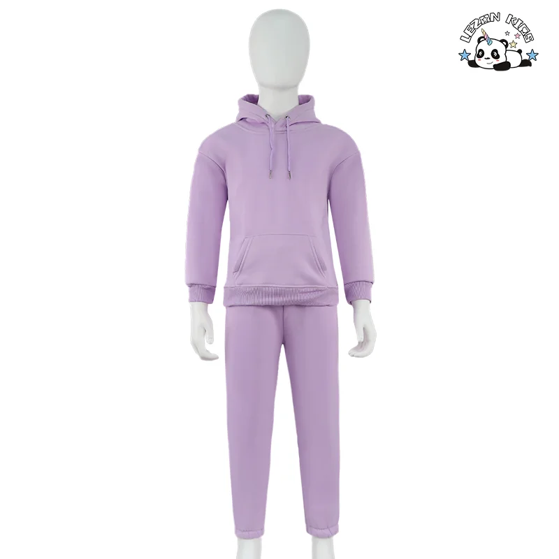 LEZONKIDS - Wholesale Kids Joggers Suits Boys Custom Joggers Set Solid Plain Kid Boys Clothing Set for Autumn